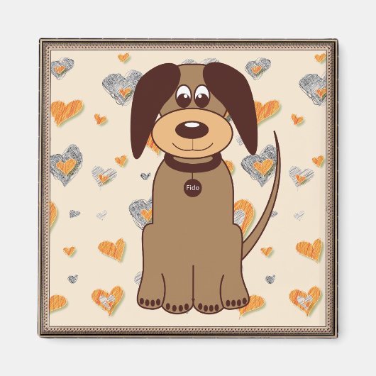 Brown Dog Kühlschrankmagnet (Vorne)
