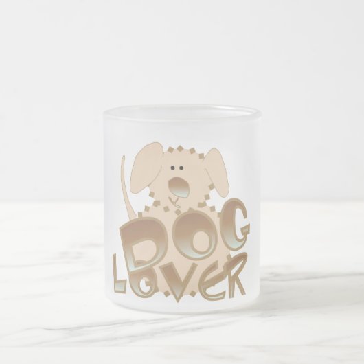 Brown Dog Lover Tshirts and Gifts Mattglastasse (Mittel)