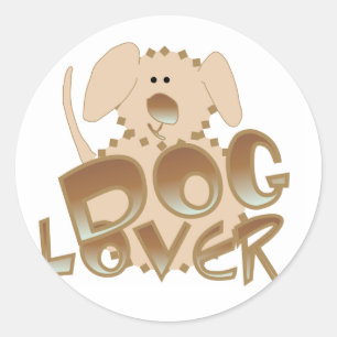 Brown Dog Lover Tshirts und Geschenke Runder Aufkleber