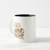 Brown Dog Lover Tshirts und Geschenke Zweifarbige Tasse (Vorderseite Links)