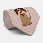Brown Dog Necktie Krawatte (Gerollt)