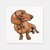 Brown Dog Paper Napkins Serviette (Vorderseite)