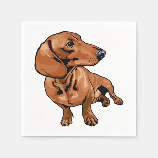 Brown Dog Paper Napkins Serviette (Vorderseite)