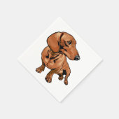 Brown Dog Paper Napkins Serviette (Ecke)
