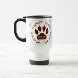 Brown Dog Paw und Woof Art Business Reisebecher