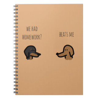 brown dog school notebook notizblock
