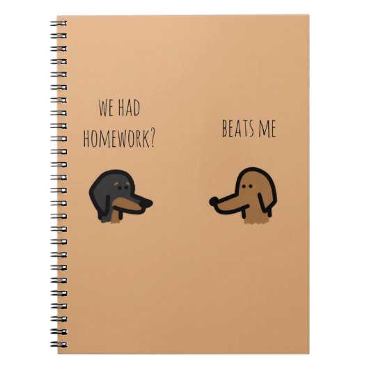 brown dog school notebook notizblock (Vorderseite)