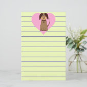Brown Dog Stationery Briefpapier (Stehend Vorderseite)