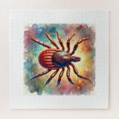 Brown Dog Tick 080724AREF111 - Watercolor Puzzle (Horizontal)