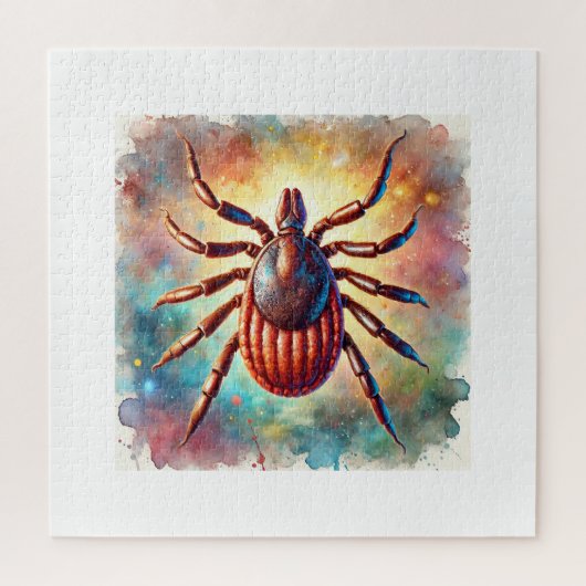 Brown Dog Tick 080724AREF111 - Watercolor Puzzle (Vertikal)
