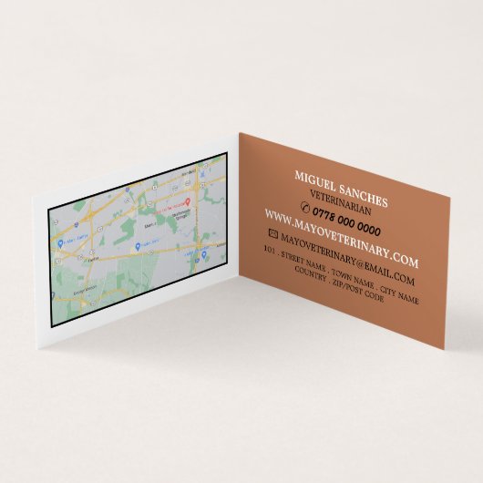 Brown Dog, Veterinary, Veterinary Detary Visitenkarten (Innenseite)