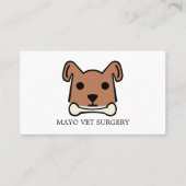 Brown Dog, Veterinary, Veterinary Service Visitenkarte (Vorderseite)