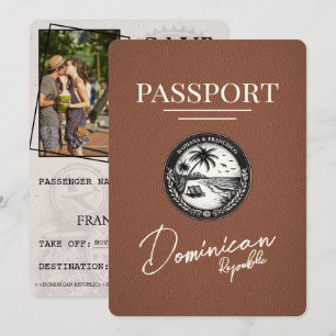 Brown Dominikanische Republik - Reisepass Save the Date