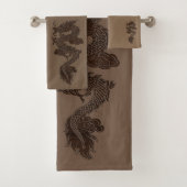 Brown Dragon Bath Handtuch Set (Insitu)