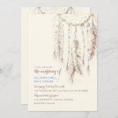 Brown Dreamcatcher Boho Wedding Einladung (Vorne/Hinten)