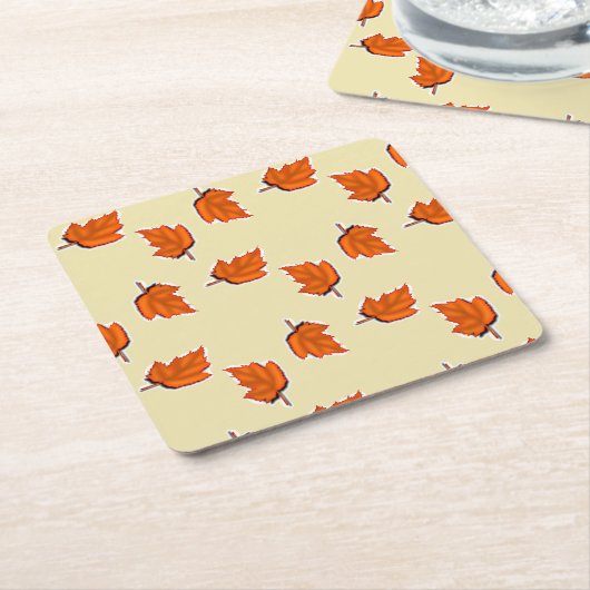 Brown dry leaves pattern rechteckiger pappuntersetzer (angewinkelt)