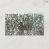 Brown Duck Animal Business Card Visitenkarte (Rückseite)