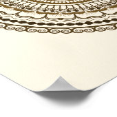 Brown Earth Tones Henna Mandala Poster (Ecke)