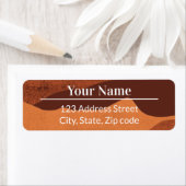 Brown Earthy Boho Abstract Name Mailing Address (Insitu)