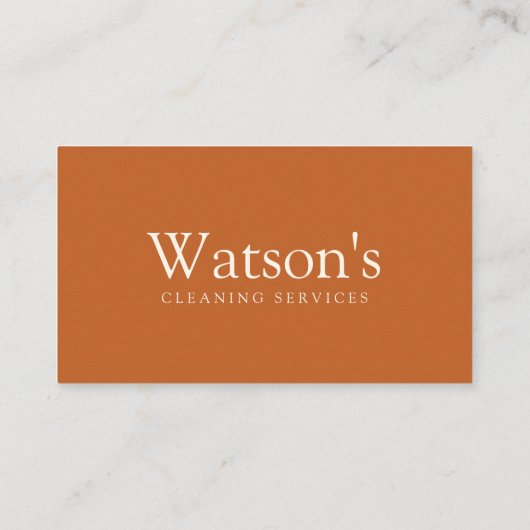 Brown Eco Cleaning Services Maid House Cleaning Visitenkarte (Rückseite)