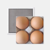 Brown Eggs Magnet (Vorderseite/Rückseite)