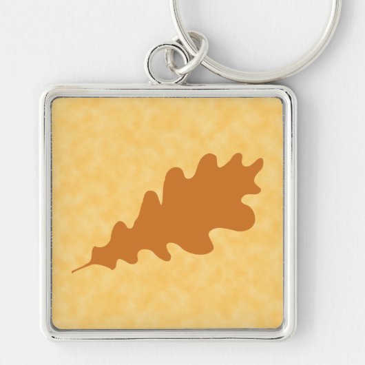 Brown-Eichen-Blatt-Entwurf Schlüsselanhänger (Vorne)