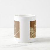 Brown-Eichhörnchen Linocut Kaffeetasse (Mittel)