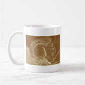 Brown-Eichhörnchen Linocut Kaffeetasse (Links)