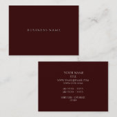 Brown elegant visitenkarte (Vorne/Hinten)