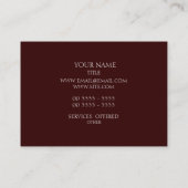 Brown elegant visitenkarte (Rückseite)