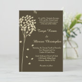 Brown Elegante Tree 12x18 Wedding Einladung (Stehend Vorderseite)