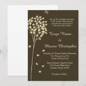 Brown Elegante Tree 12x18 Wedding Einladung (Vorne/Hinten)