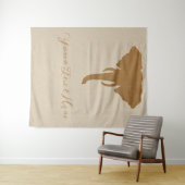 Brown Elephant Head Rustic Safari Chic Dschungel Wandteppich (Beispiel (Horizontal))