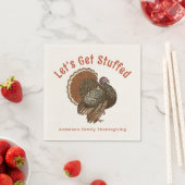 Brown Erntedank Turkey Lasst uns ersticken Serviette (Beispiel)