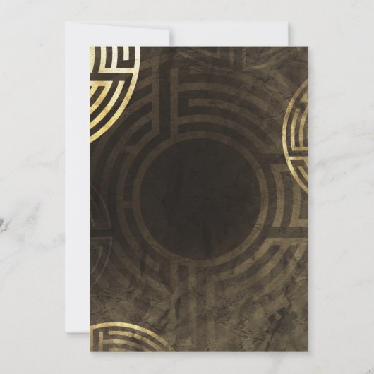 Brown Escape Room Murder Mystery Dinner Party Einladung (Rückseite)