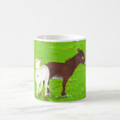 Brown-Esel und weiße Esel-Tasse Kaffeetasse (Mittel)