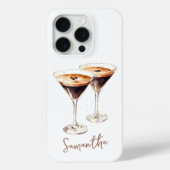 Brown Espresso Martini Coffee Cocktail Individuell Case-Mate iPhone Hülle (Rückseite)