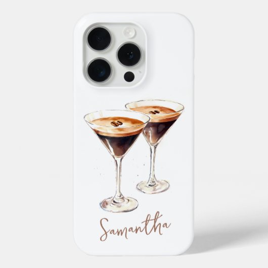 Brown Espresso Martini Coffee Cocktail Individuell Case-Mate iPhone Hülle (Rückseite)