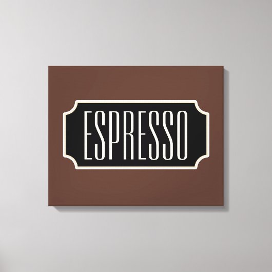 Brown Espresso Sign Leinwand (Vorderseite)