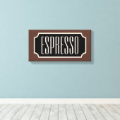 Brown Espresso Sign Leinwand (Insitu (Holzboden))