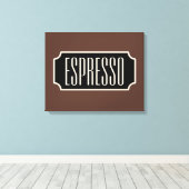 Brown Espresso Sign Leinwand (Insitu (Holzboden))