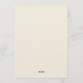 Brown Ethereal Bloom Wedding Einladung (Rückseite)