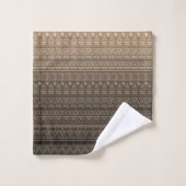 Brown Ethnic Badhandtuch Set (Waschlappen)