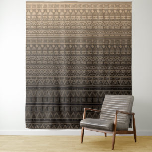 Brown Ethnic Wandteppich