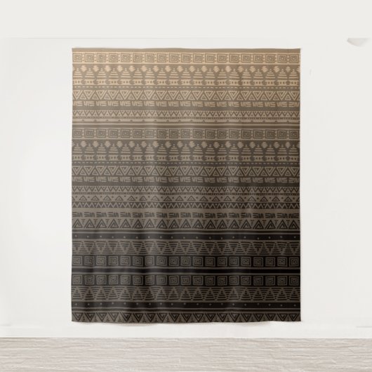 Brown Ethnic Wandteppich (Vorderseite)