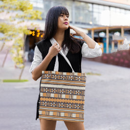 Brown ethnische aztec tasche