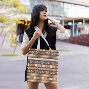 Brown ethnische aztec tasche