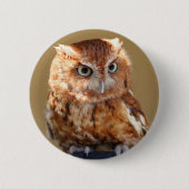 Brown-Eule Button (Vorderseite)