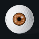 Brown Eye Funny Golf Balls Golfball<br><div class="desc">Eine schöne braune Augengrafik lässt den Golfball wie ein Augapfel aussehen. Zeigen Sie diese Golfbälle mit einer so detaillierten Iris-Augenkunst, die in Ihrem Golfclub gezeichnet wird. Sie würden sicherlich für lange Zeit viel Spaß und interessante Gespräche mit Ihren Freunden und Ihrer Familie wecken! Perfekte Geschenkideen für Golfer, Halloween oder für...</div>