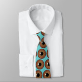 Brown Eye Iris Cool Eyeball Custom Neck Tie Krawatte (Gebunden)